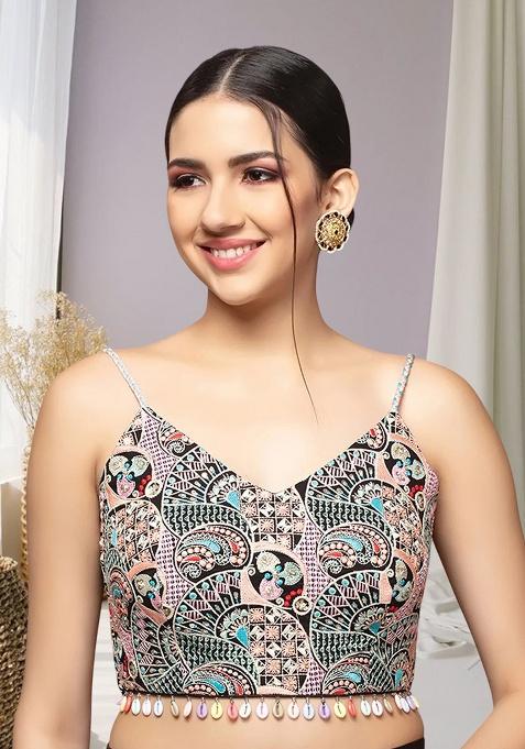 Multicolor Embroidery Cotton Blouse