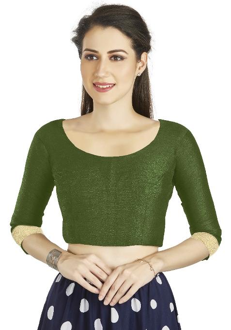 Mahendi Motif Art Silk Blouse