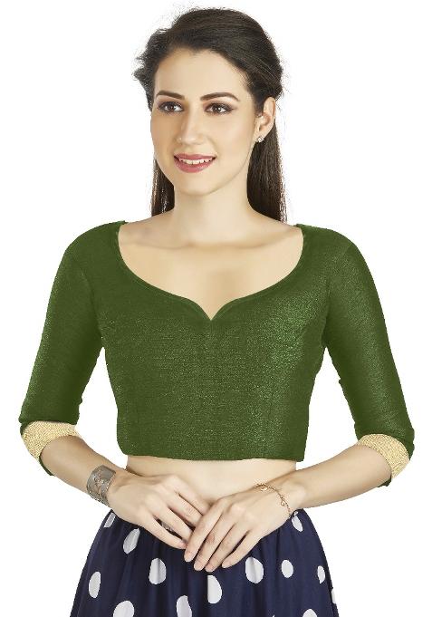 Mahendi Motif Art Silk Blouse