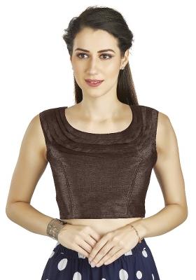 Brown Motif Art Silk Blouse