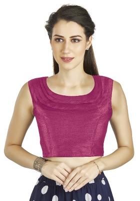 Pink Motif Art Silk Blouse