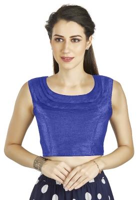 Royal Blue Motif Art Silk Blouse