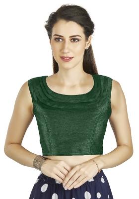 Green Motif Art Silk Blouse