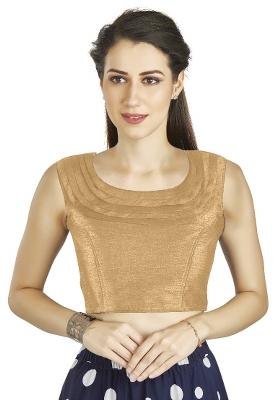 Beige Motif Art Silk Blouse