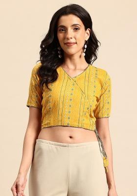 Yellow Printed Cotton Blouse