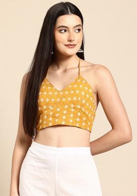 Yellow Printed Cotton Blouse
