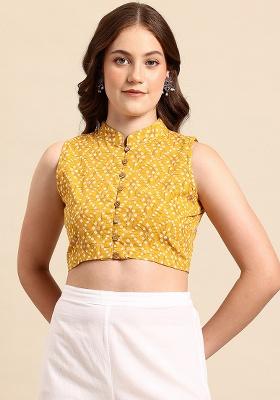 Yellow Printed Cotton Blouse