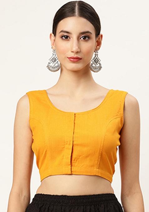 Yellow Embroidery Cotton Blouse