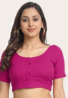 Pink Embroidery Cotton Blouse