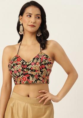Black Embroidery Georgette Blouse