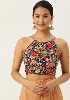 Multicolor Embroidery Georgette Blouse