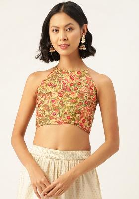 Multicolor Embroidery Georgette Blouse