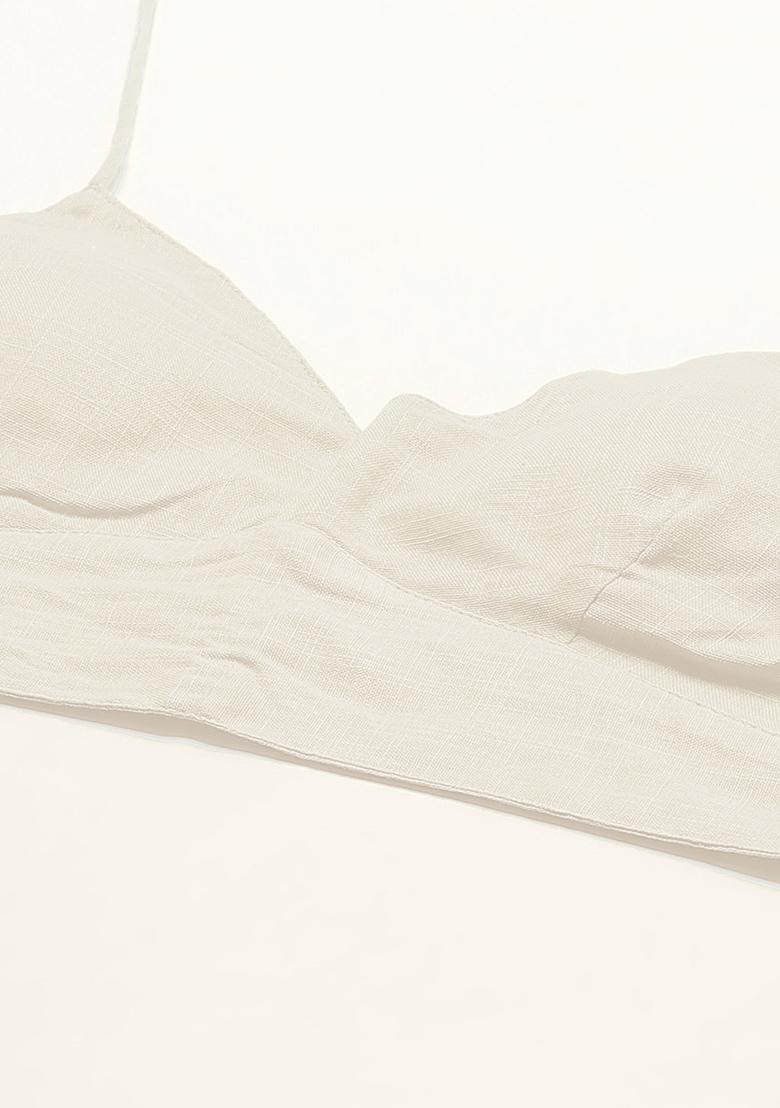 White Solid Cotton Blouse - Indya