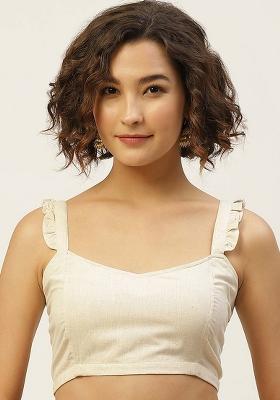 White Solid Cotton Blouse