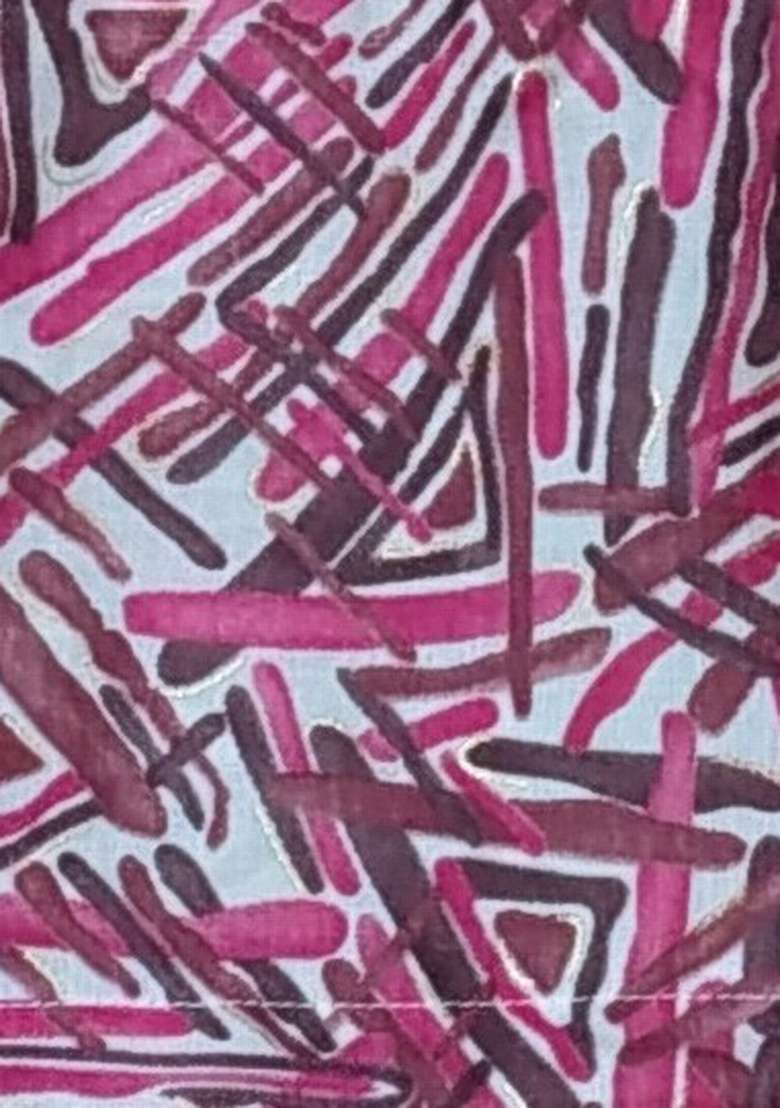 Pink Printed Cotton Blouse - Indya