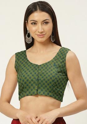 Green Printed Cotton Blouse