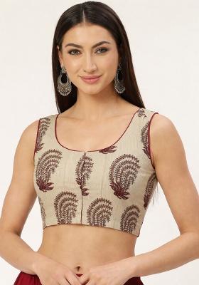 White Printed Cotton Blouse