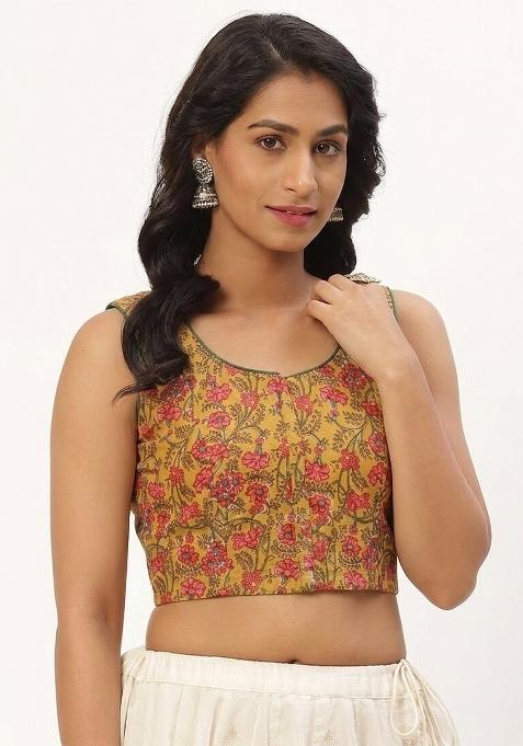 Yellow Printed Cotton Blouse