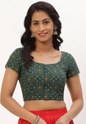 Green Printed Cotton Blouse
