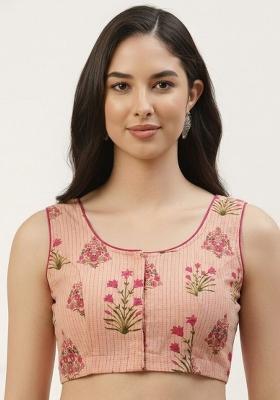 Pink Printed Cotton Blouse