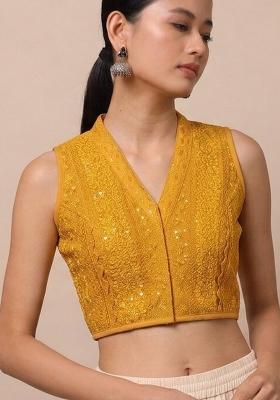 Yellow Printed Cotton Blouse