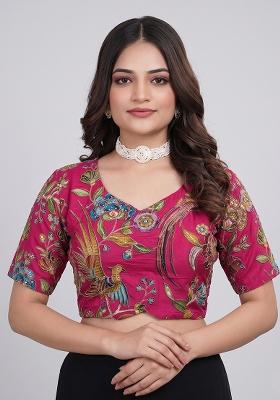 Pink Printed Viscose Blouse