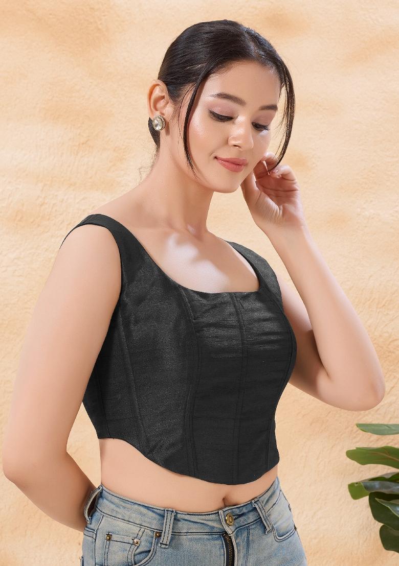 Black Silk Blouse - Indya