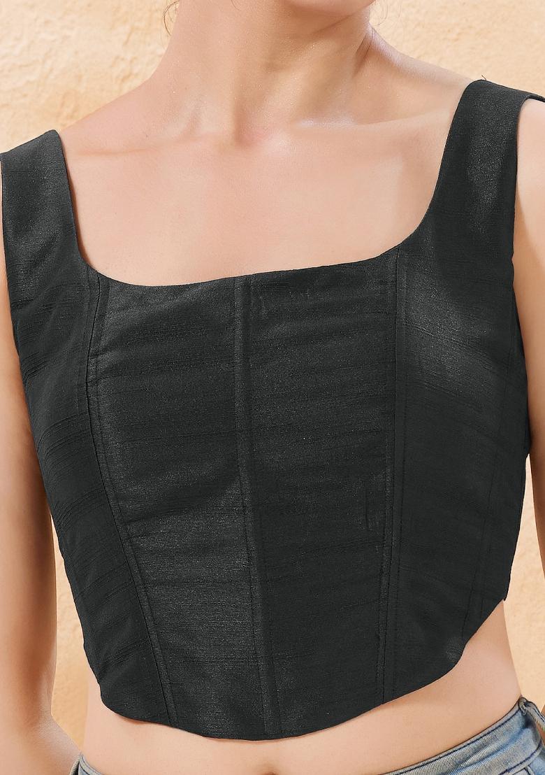 Black Silk Blouse - Indya