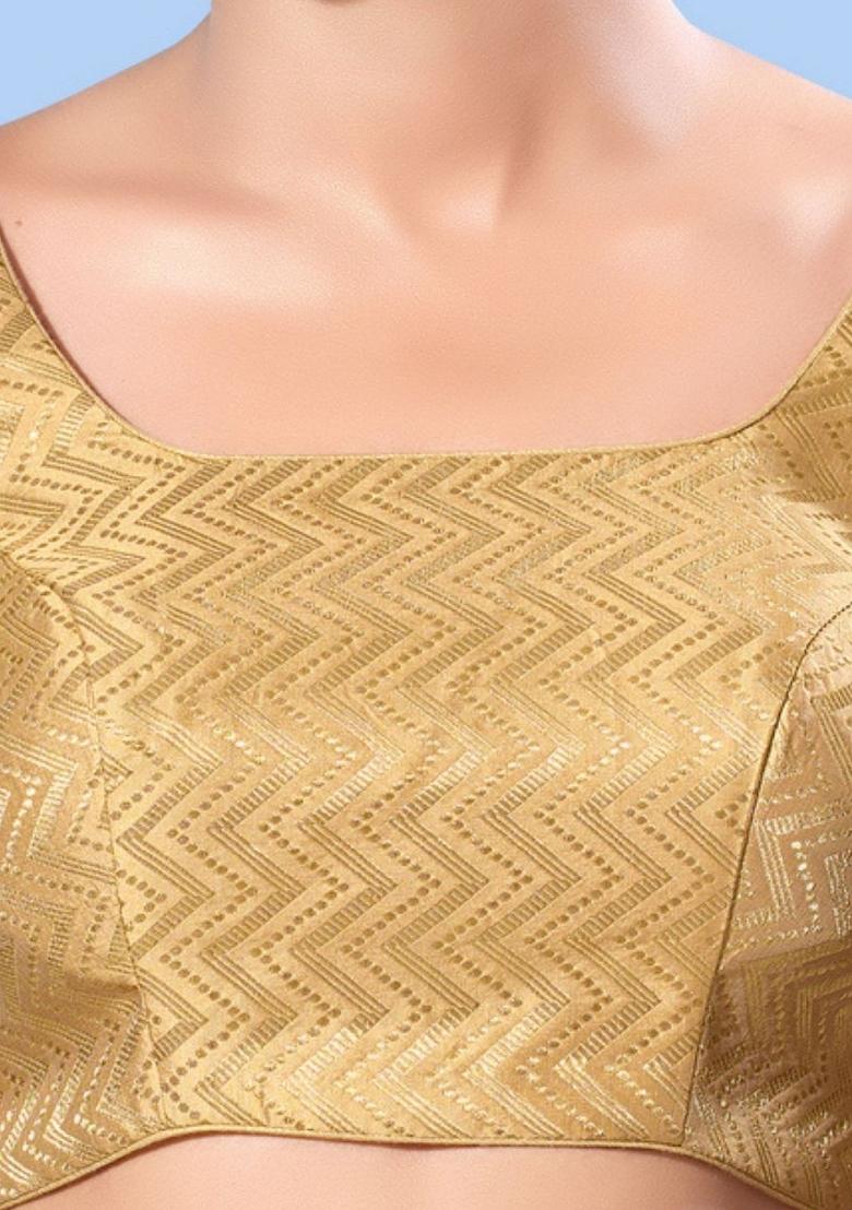 Golden Brocade Blouse - Indya