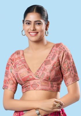Baby Pink Brocade Blouse