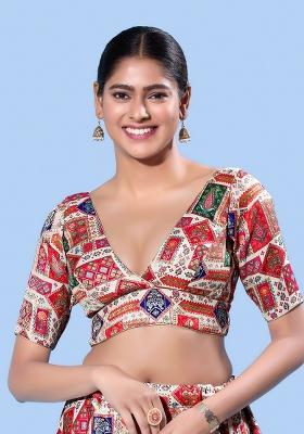 White Brocade Blouse