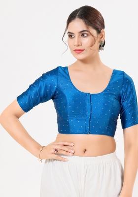 Blue Silk Blouse