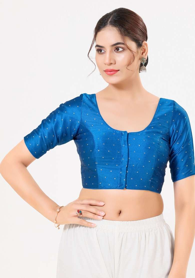 Blue Silk Blouse - Indya