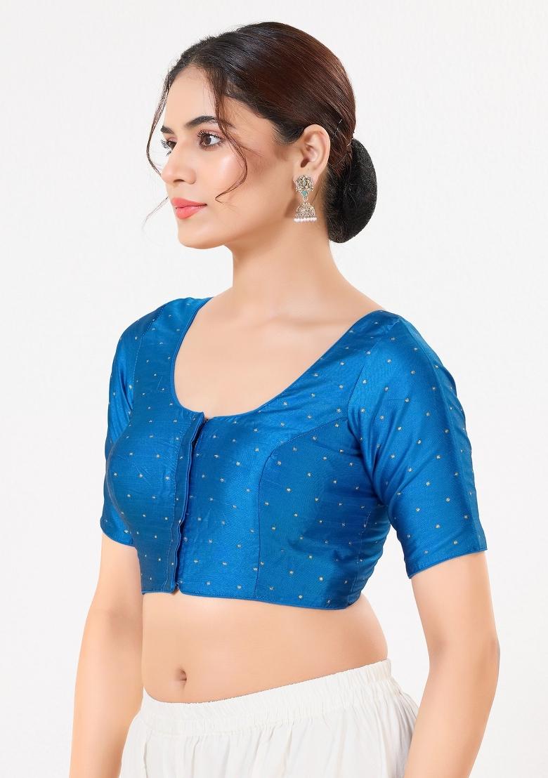 Blue Silk Blouse - Indya