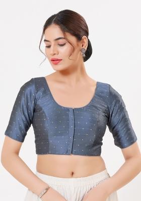 Dark Grey Silk Blouse