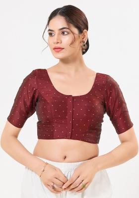 Maroon Silk Blouse