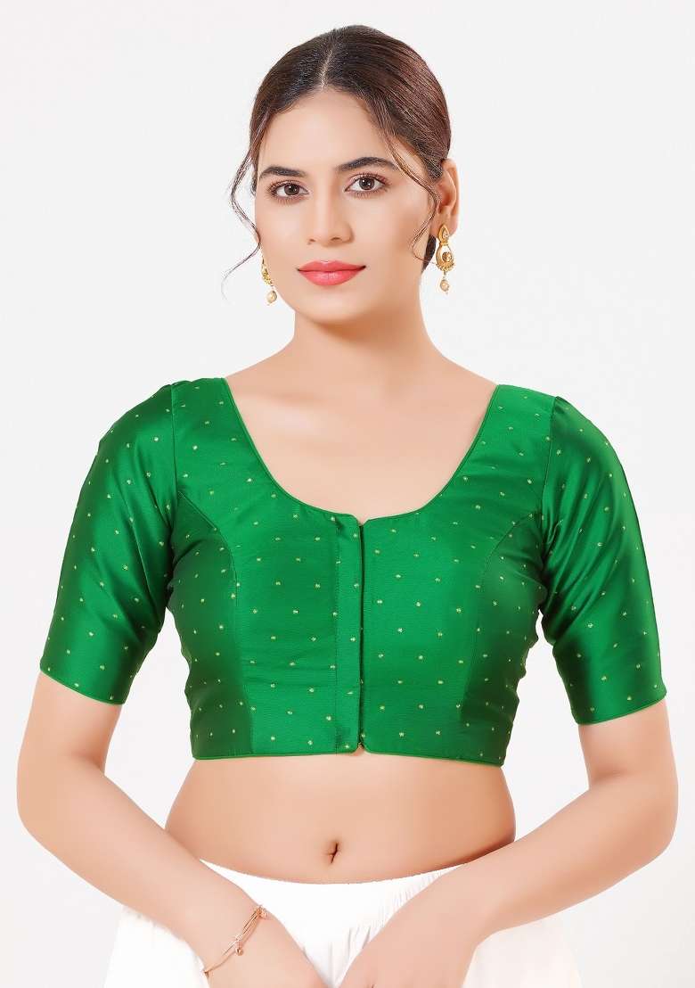Green Silk Blouse - Indya