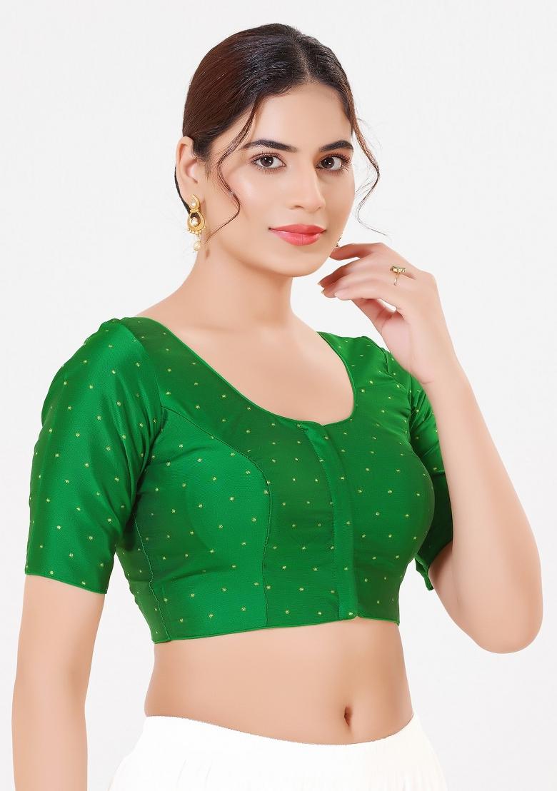 Green Silk Blouse - Indya