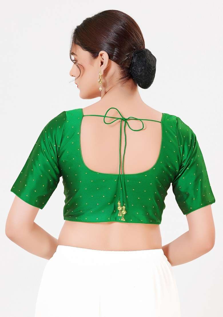 Green Silk Blouse - Indya