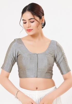 Grey Silk Blouse