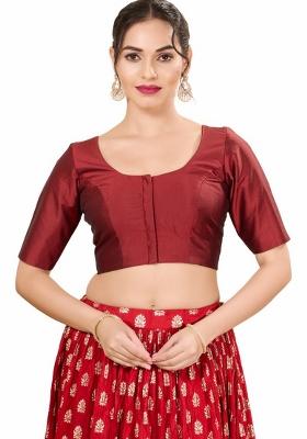 Maroon Brocade Blouse
