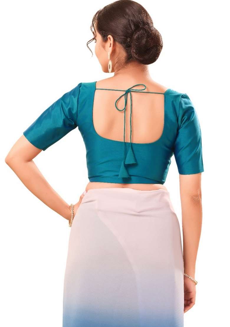 Firozi Brocade Blouse - Indya