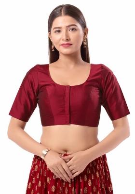 Maroon Brocade Blouse