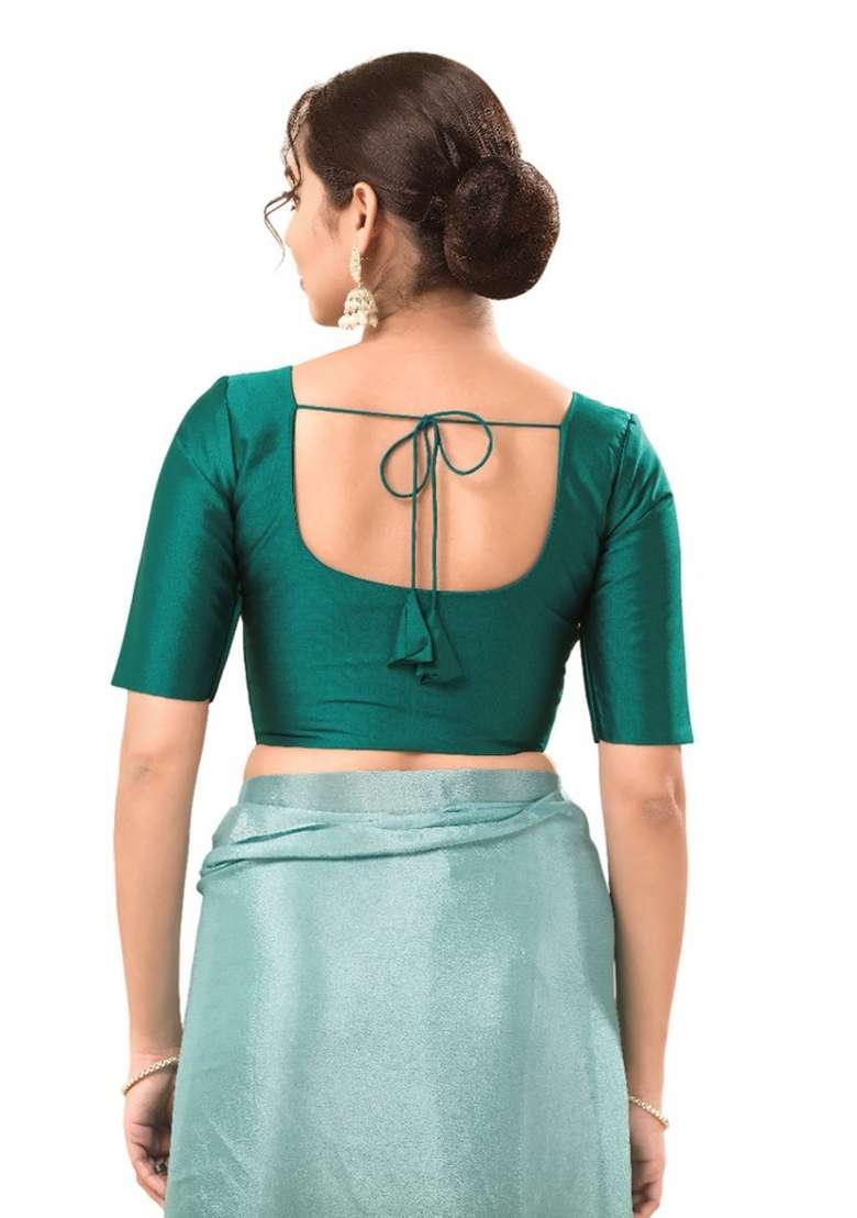 Rama Green Brocade Blouse - Indya