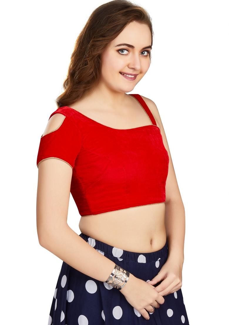 Red Velvet Blouse - Indya