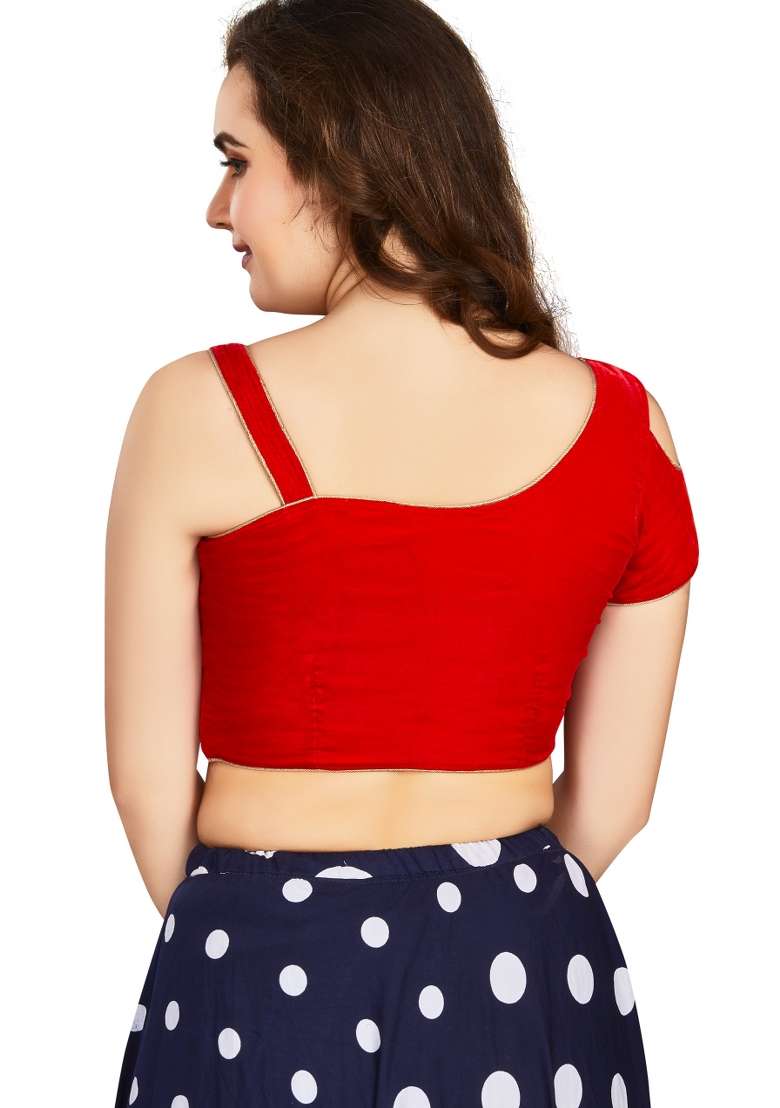 Red Velvet Blouse - Indya