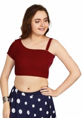 Maroon Velvet Blouse