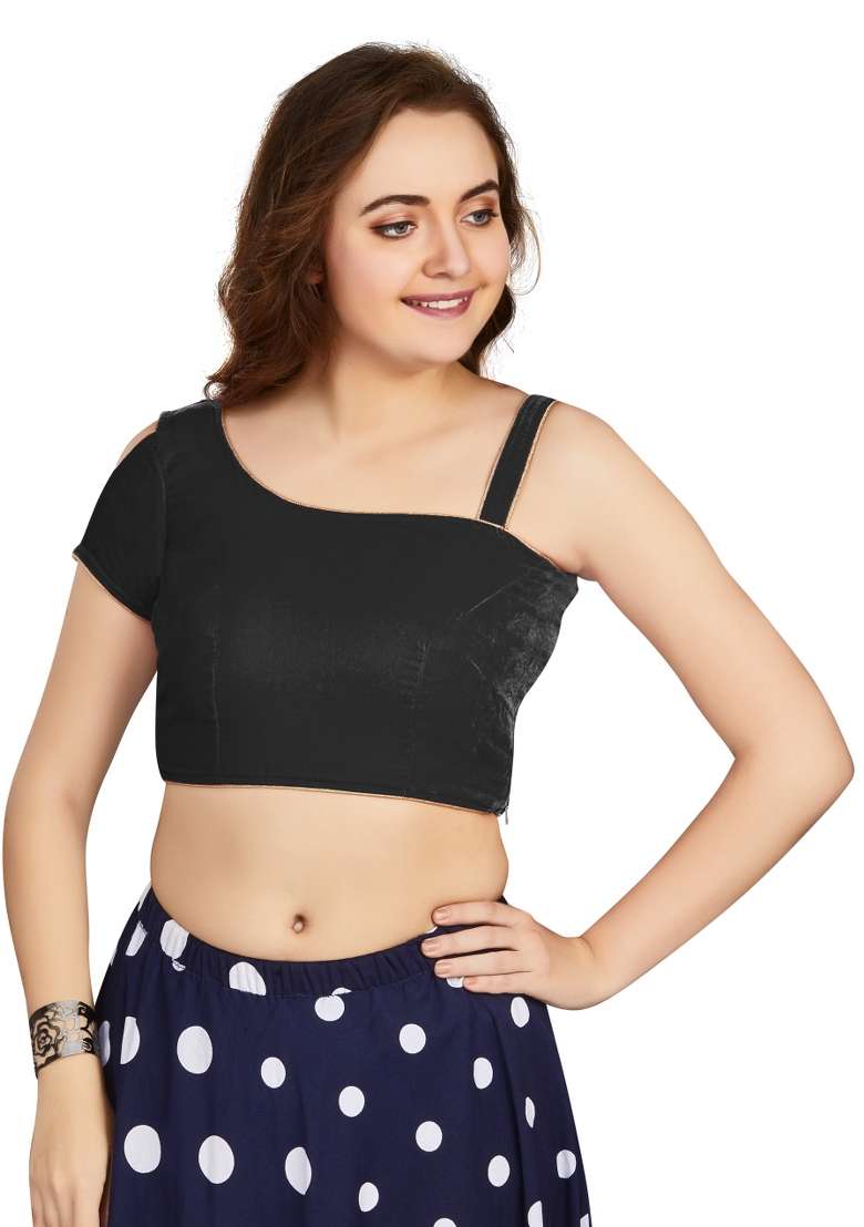 Black Velvet Blouse - Indya