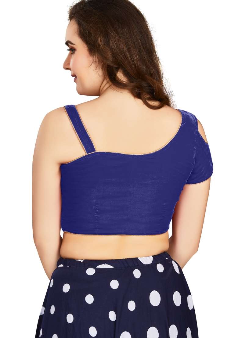 Blue Velvet Blouse - Indya