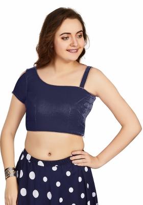 Nevy Blue Velvet Blouse
